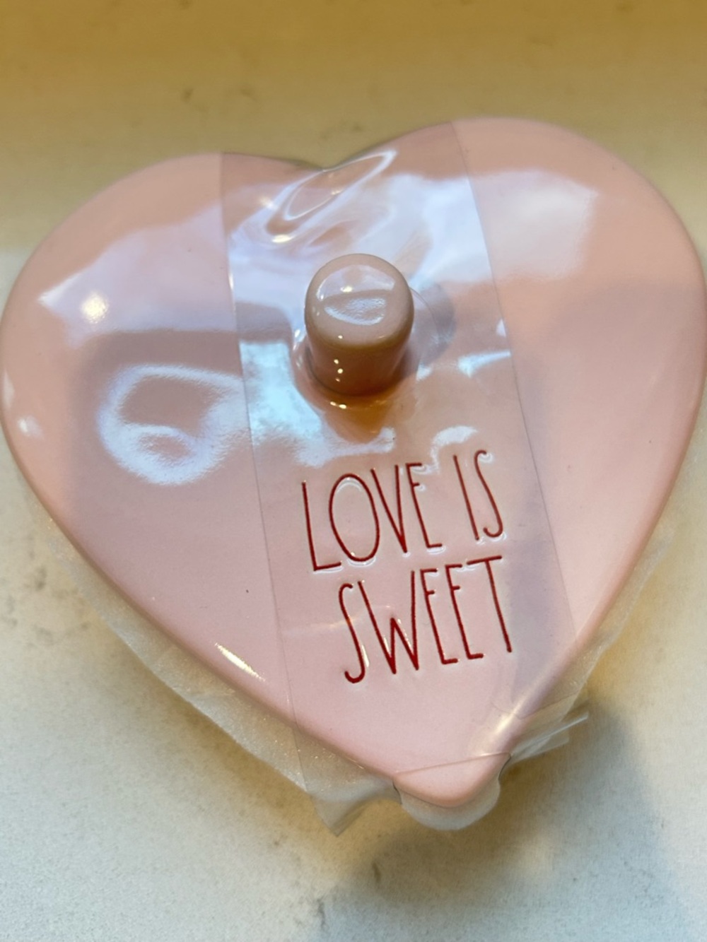 Rae Dunn Pink Heart Trinket Dish